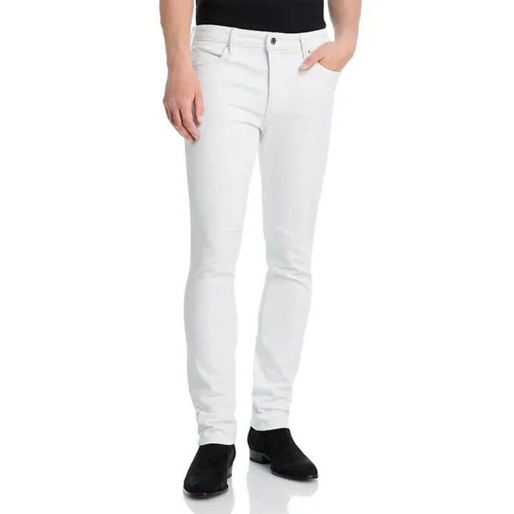 RTA Jeans Mens Size 30 White Wash Skinny Logo BRYANT $190